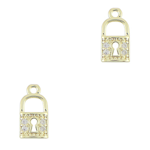 TQ metaal brass bedels lock Gold