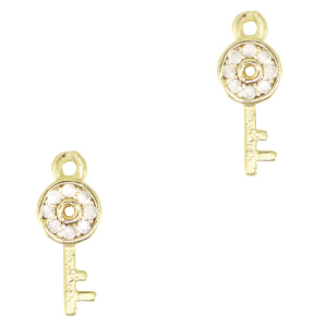 TQ metaal brass bedels key Gold