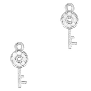 TQ metaal brass bedels key Silver