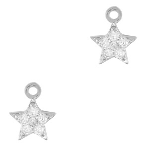 TQ metaal brass bedels star Silver