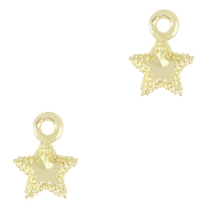TQ metaal brass bedels star Gold