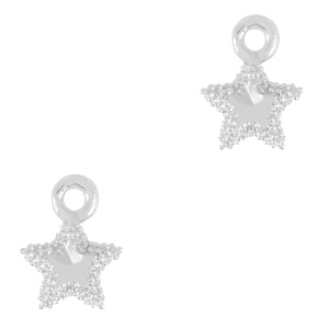 TQ metaal brass bedels star Silver