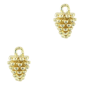 TQ metaal brass bedels pinecone Gold