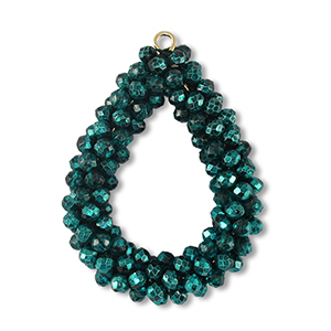 Hangers van facet drop Petrol green
