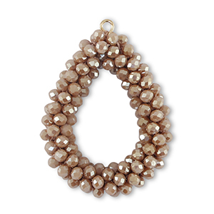 Hangers van facet drop Taupe brown