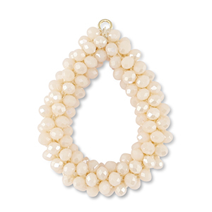Hangers van facet drop Vanilla white