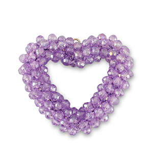 Hangers van facet heart Purple