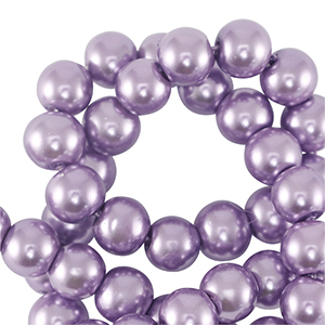 Glasparels rond 8mm Lilac purple
