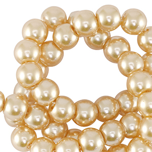 Glasparels rond 6mm Cream