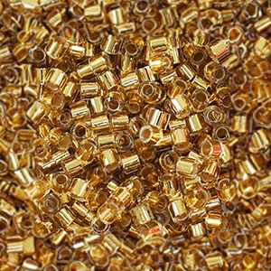 Miyuki kralen 15/0 delica's 4kt Gold Lined Crystal DBS0033