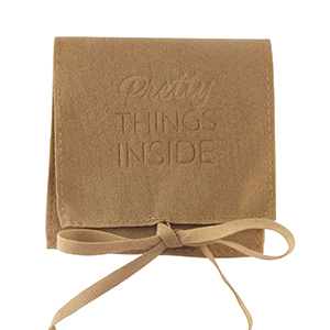 Sieradenzakje "Pretty things inside" Sierra brown