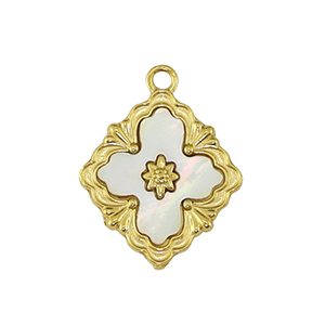 Roestvrij stalen (RVS) Stainless steel bedel flower Gold