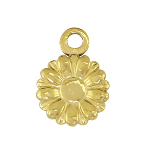 Roestvrij stalen (RVS) Stainless steel bedel flower Gold
