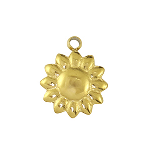 Roestvrij stalen (RVS) Stainless steel bedel flower Gold