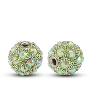 Kralen bohemian Green-strass