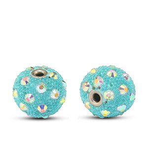 Kralen bohemian Turquoise-strass
