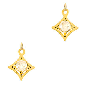 Bedels van Stainless steel Roestvrij staal (RVS) star Gold