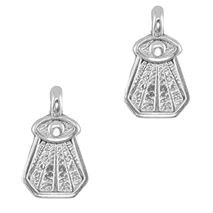 Metaal bedels DQ eye Antiek zilver (nikkelvrij)