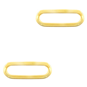Bedels van Stainless steel Roestvrij staal (RVS) tussenstuk oval Goud