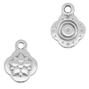 Metaal bedels DQ flower Antiek zilver (nikkelvrij)