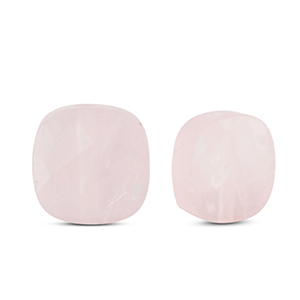 Kralen natuursteen rozenkwarts vierkant Light pink