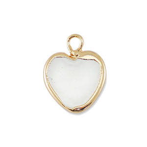 BQ Zoetwater parels bedel heart Gold-Natural white