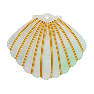 Hangers van resin shell Mint green