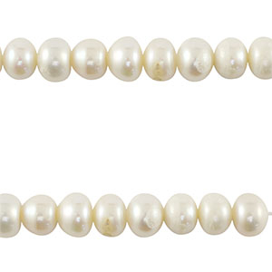 BQ Zoetwaterparels flat round Natural white