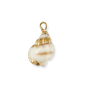 Schelp hanger special Brown-gold