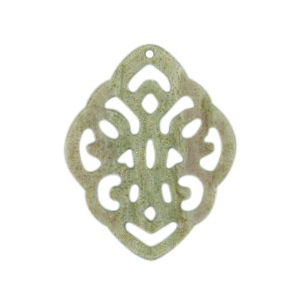 Hangers van resin ruit barok Ash grey-green
