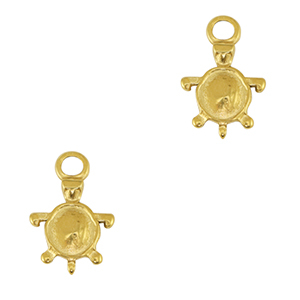 Bedels van Stainless steel Roestvrij staal (RVS) turtle Gold