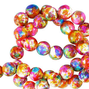 Keramiek kraal 8mm Multicolor