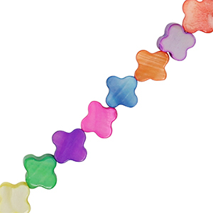 Schelp kralen clover Multicolour