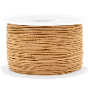 Waxkoord 1mm Camel brown