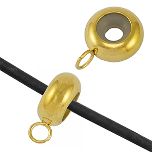 Benodigdheden van Stainless steel Roestvrij staal (RVS) bead stopper met oogje Gold