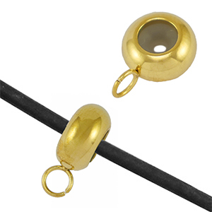 Benodigdheden van Stainless steel Roestvrij staal (RVS) bead stopper met oogje Gold
