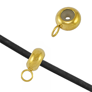 Benodigdheden van Stainless steel Roestvrij staal (RVS) bead stopper met oogje Gold