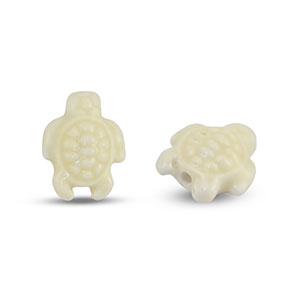 Keramiek kraal turtle Off white