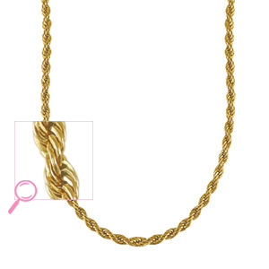 Kettingen van Stainless steel Roestvrij staal (RVS) twisted Gold