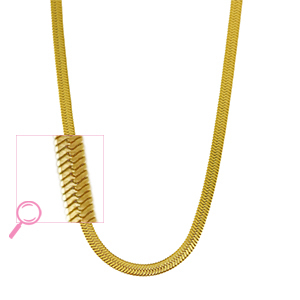 Kettingen van Stainless steel Roestvrij staal (RVS) snake Gold