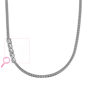 Kettingen van Stainless steel Roestvrij staal (RVS) snake Silver