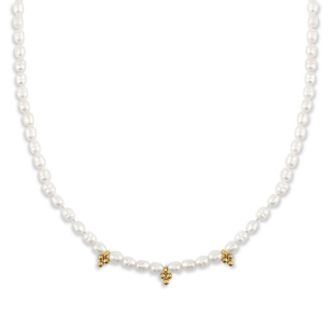 Kettingen van Stainless steel Roestvrij staal (RVS) pearls Gold