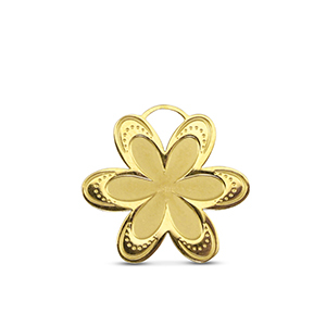 Bedels van Stainless steel Roestvrij staal (RVS) flower Gold
