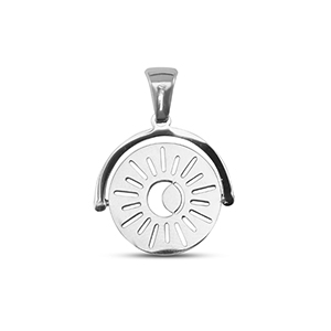 Bedels van Stainless steel Roestvrij staal (RVS) rotate sun Silver