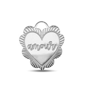 Bedels van Stainless steel Roestvrij staal (RVS) ''amour'' Silver