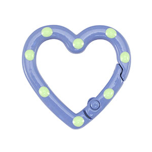 Gekleurde onderdelen voor sleutelhanger hart Blue-green