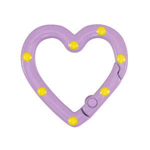 Gekleurde onderdelen voor sleutelhanger hart Purple-yellow