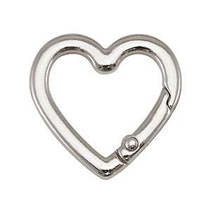 Onderdelen voor sleutelhanger hart Silver