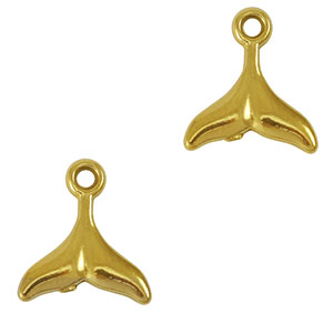 Bedels van Stainless steel Roestvrij staal (RVS) tail fin Gold
