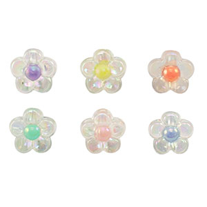 Acryl kralen flower Multicolor